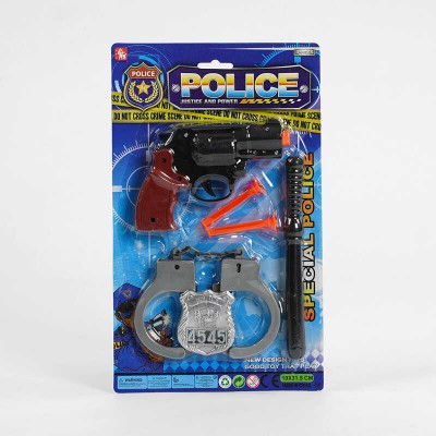 Поліцейський набір 2323-14 (168/2) револьвер, патрони, наручники, палиця, значок