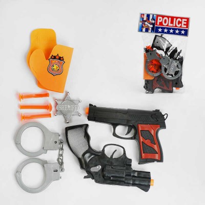 Поліцейський набір 25-33 (192/2) 2 пістолети, наручники, жетон, силіконові патрони в магазині autoplus, з доставкою по Україні, краща ціна