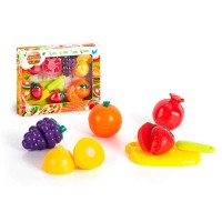 Набір продуктів “Кулінарна фантазія” 22120 (96/2) "WToys", 12 елементів, фрукти на липучках, дошка для нарізання, ніж