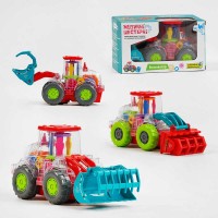 Екскаватор на батарейках 17095 WToys УКРАЇНСЬКЕ ОЗВУЧУВАННЯ, 2 види, шестерні, пісня, підсвічування, автоматичний рух