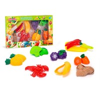 Набір продуктів “Кулінарна фантазія” 77360 (64/2) "WToys", 18 елементів, на липучках, дошка для нарізання, ніж