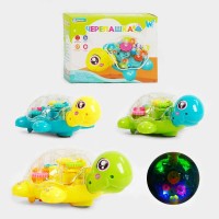Дитяча гра Черепашка ТК 68507 WToys , 3 види, УКРАЇНСЬКЕ ОЗВУЧУВАННЯ, звук, підсвічування, шестерні, колесо вільного ходу