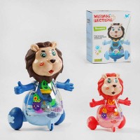 Музичне левеня 28881 WToys , 2 кольори, УКРАЇНСЬКЕ ОЗВУЧУВАННЯ, шестерні, пісня, підсвічування, автоматичний рух