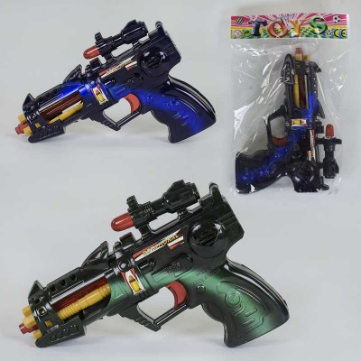 Дитячий іграшковий пістолетік 215 (288) 2 види, світлові та звукові ефекти, 1шт в пакеті