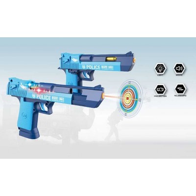 Дитячий іграшковий пістолетік 8180-36 A (192/2) звук, підсвічування, проєкція мішені, у пакеті в магазині autoplus, з доставкою по Україні, краща ціна